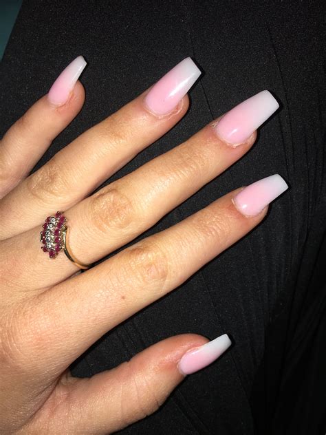 french tip nail ideas coffin|coffin shaped french manicure.